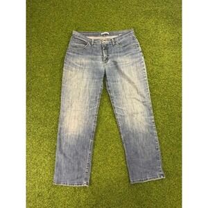 Riders by Lee Jeans Women 12P Blue Denim Cotton Stretch Classic Fit Straight Leg